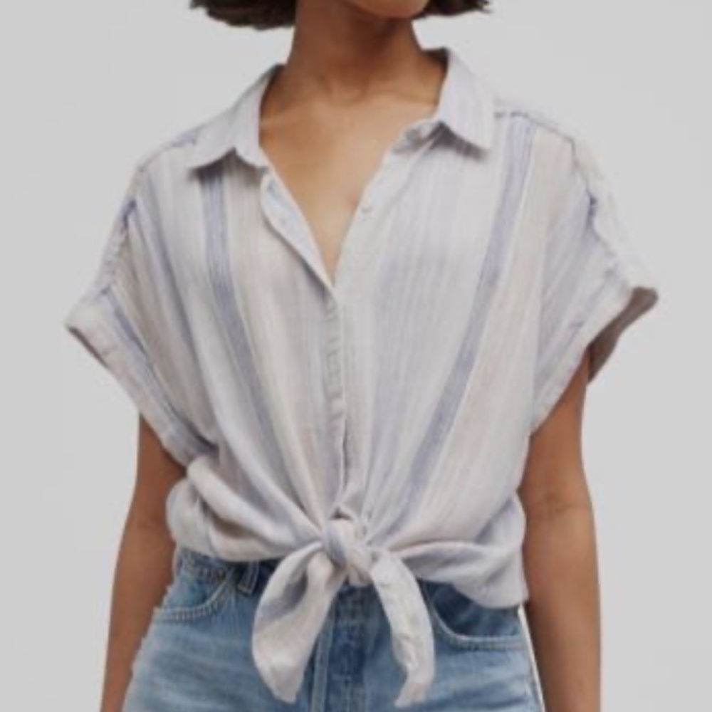 Splendid Logan Button Down Linen Top